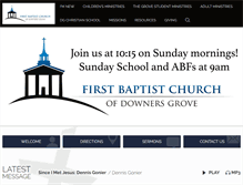 Tablet Screenshot of firstbaptistdg.org